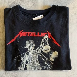 NWT Black Metallica Short Sleeve “And Justice for All” Toddler T-Shirt | Size 4T